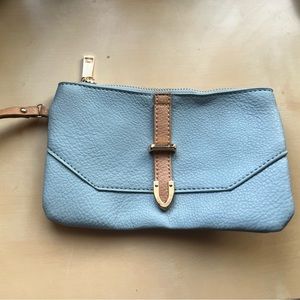 Mini blue clutch purse